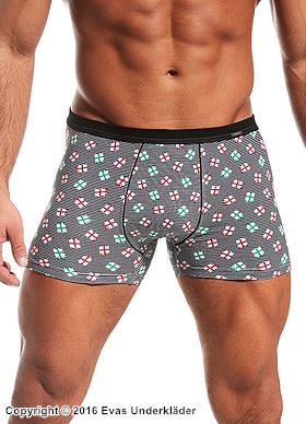 Boxershorts, gaveesker, horisontale striper